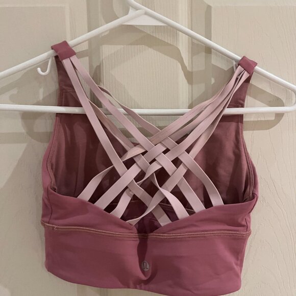 Lululemon pink sports bra size 2 criss cross back - Picture 2 of 2